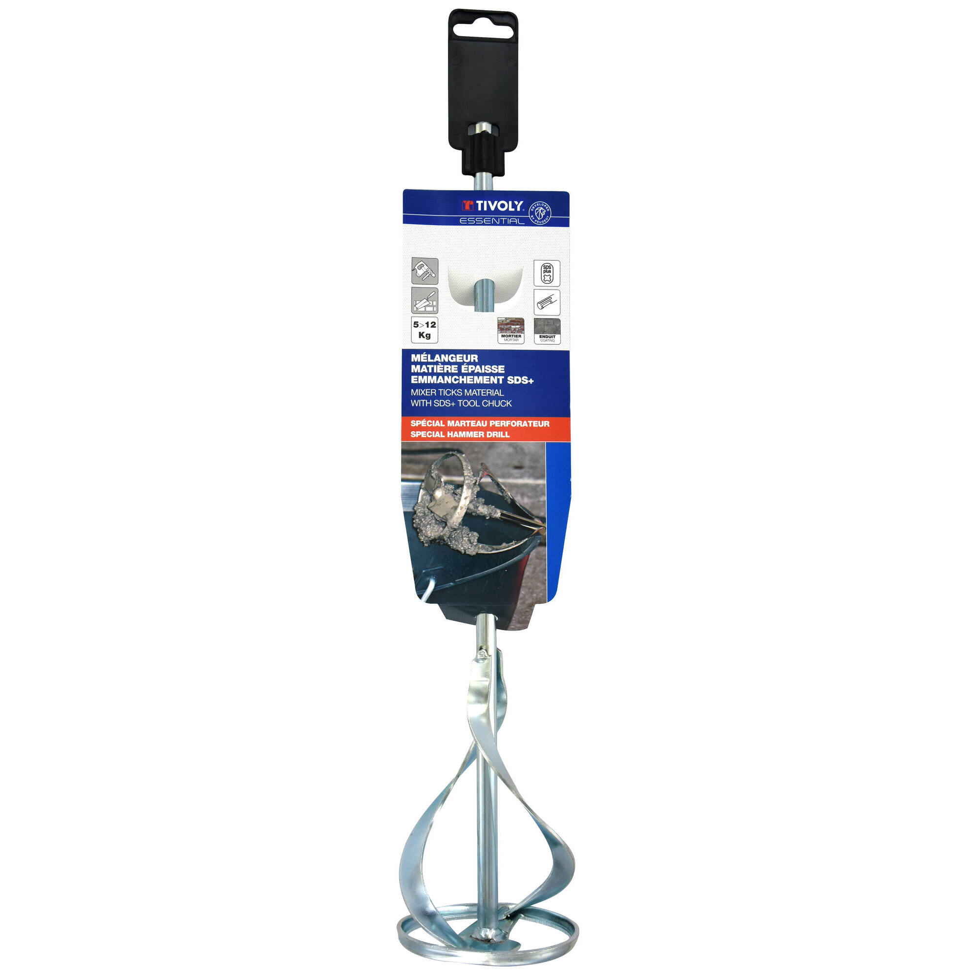 Mezclador SDS+ materiales gruesos L. 400 mm