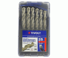 25 brocas para metal HSS rectificadas, punta en cruz Ø 1 a 13 mm por 0,5 mm