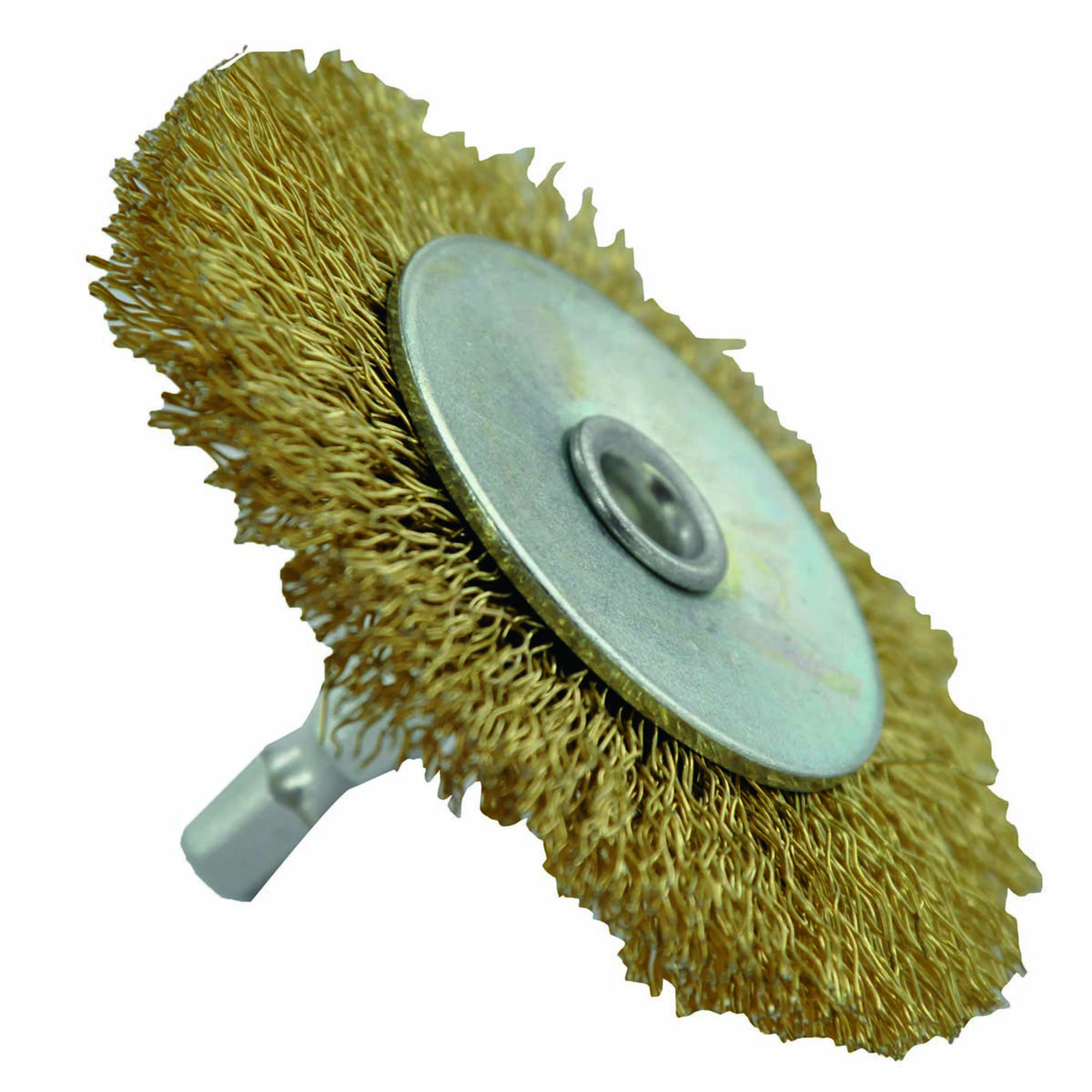 Cepillo CIRCULAR -Alambre de acero latonado -Decapado de madera, cobre y latón (Estuche blíster) / Ø: 70 / 0.3