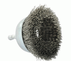 1T20282 - Cepillo COPA -Alambre de acero inoxidable -Mango HEXAGONAL -Decapado de acero inoxidable