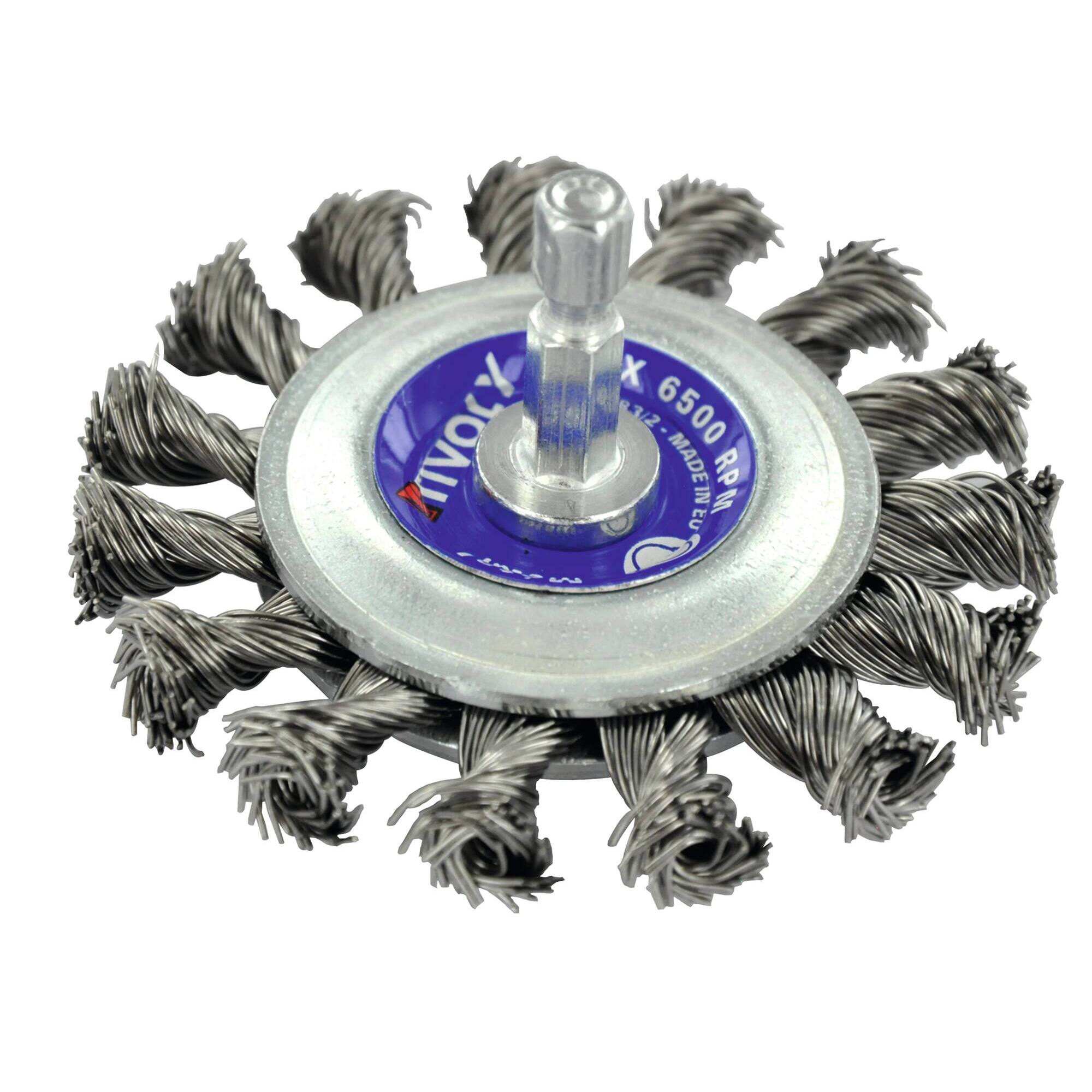 1T20682 - Cepillo CIRCULAR -Alambre de acero trenzado -Decapado grueso de metal