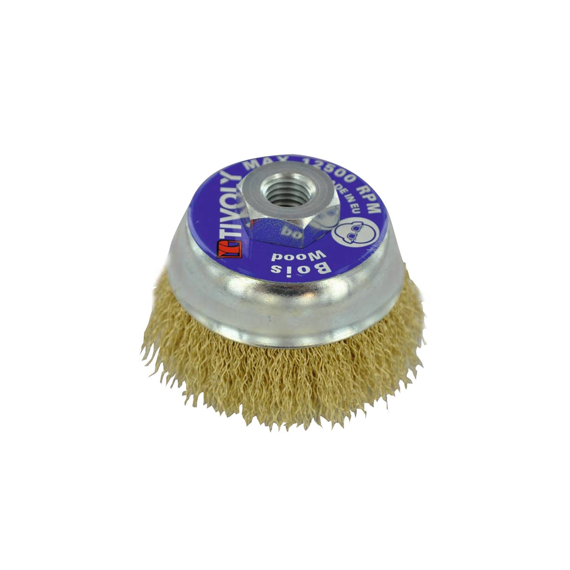 1T20622 - Cepillo COPA -Alambre de acero latonado -Decapado de madera, latón y cobre