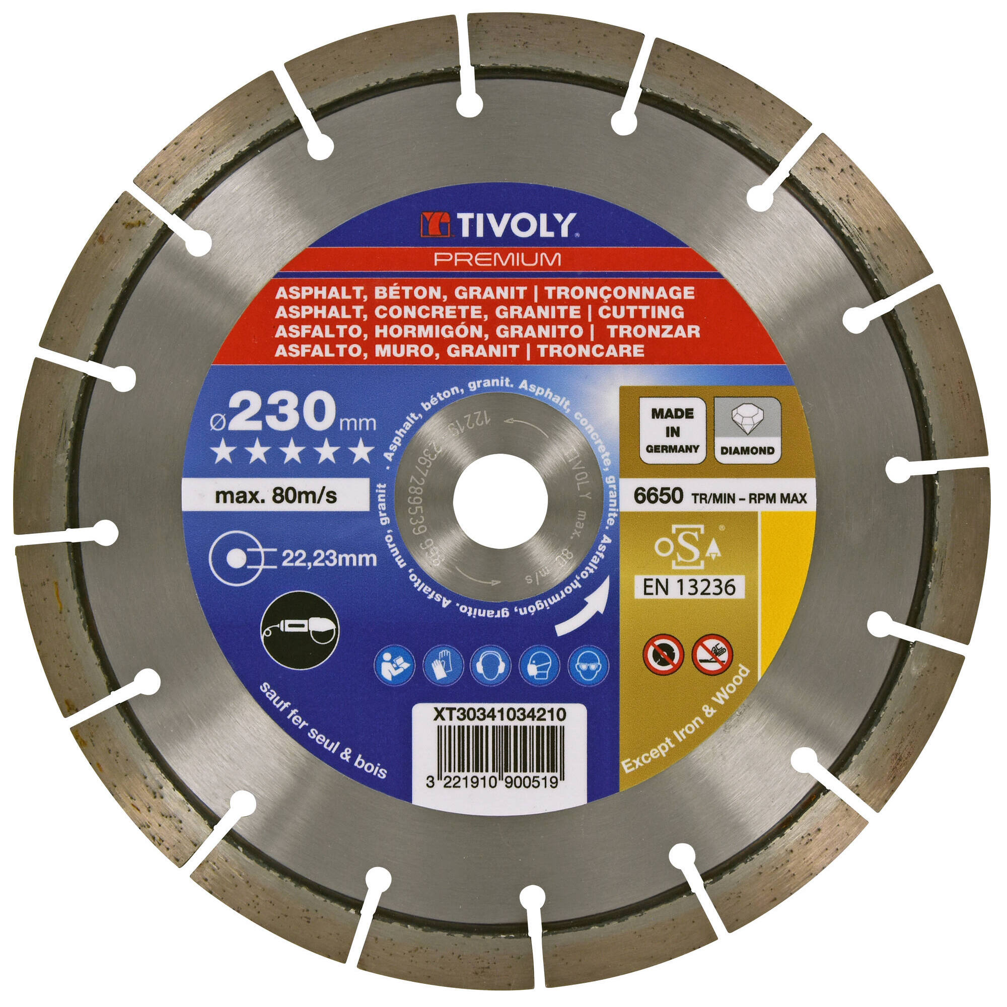 XT31261 - Disco DIAMANTE -ASFALTO/HORMIGÓN -Gama de Alto Rendimiento