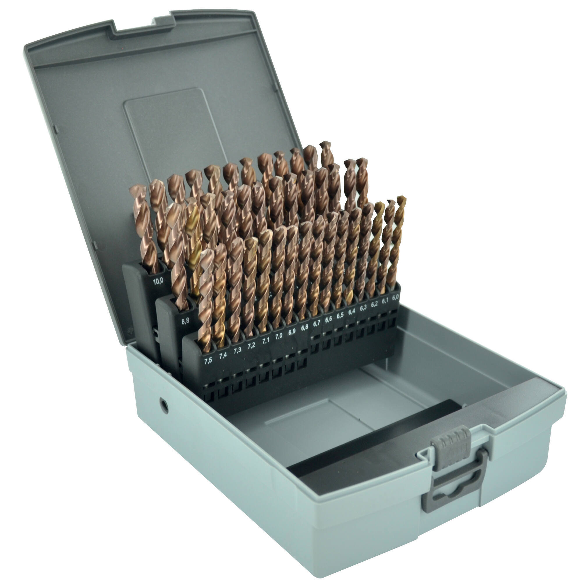 11454170011 - 41 brocas para metal FURIUS HSS con recubrimiento FUSIO punta en cruz Ø 6 a 10 mm por 0,1 PREMIUM