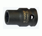Casquillo de impacto H 1/2" -IMPACTO -Para tornillos hexagonales macho (Estuche blíster) N°: N12 / L: 38
