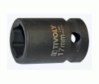 Casquillo de impacto H 1/2" -IMPACTO -Para tornillos hexagonales macho (Estuche blíster) N°: N17 / L: 38