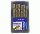 25 brocas para metal HSS-E5 (cobalto 5 %) punta en cruz Ø 1 a 13 mm por 1/2