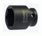 Casquillo de impacto H 1/2" -IMPACTO -Para tornillos hexagonales macho (Estuche blíster) N°: N27 / L: 42