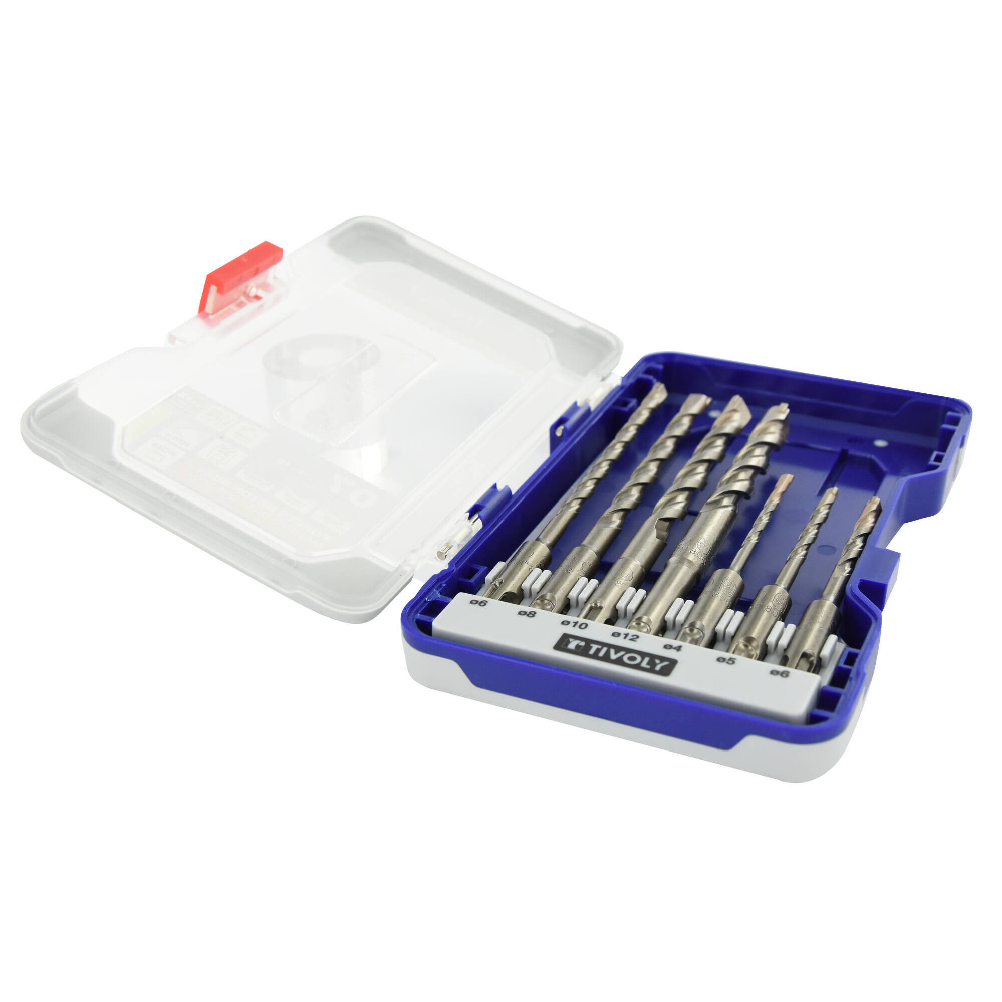 7 brocas SPEEDER2 SDS+ 2 filos cuádruple ranura punta de centrado L. 110- 160 mm Ø 4 a 12 mm