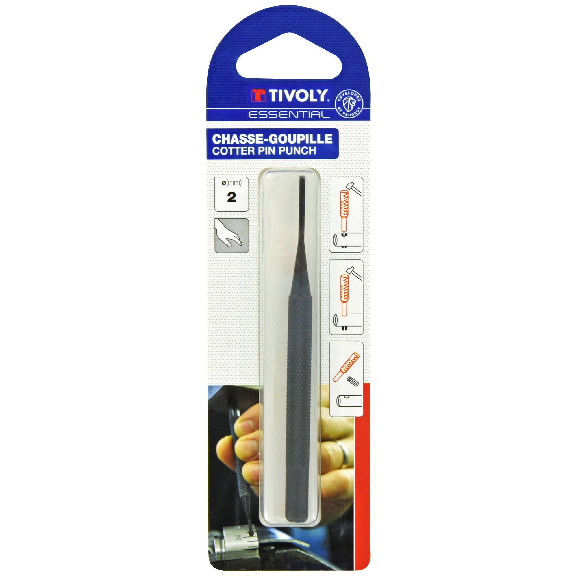 Botador de clavijas Ø2mm