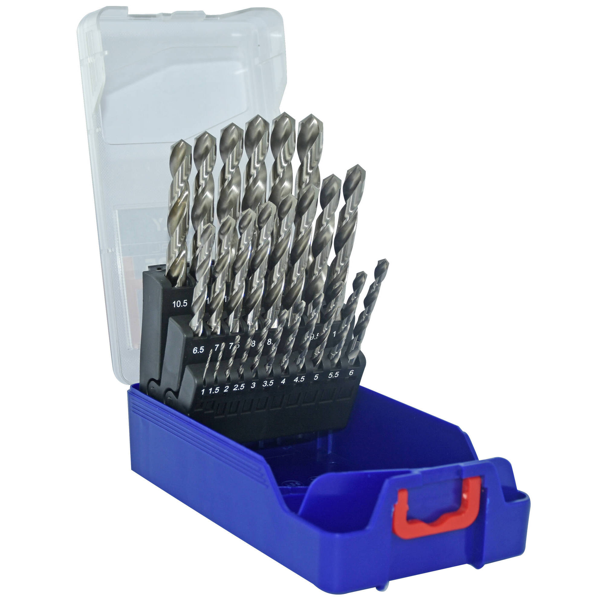 11455870017 - 25 brocas para metal CUTINOX HSSE5% cobalto 4 caras Ø 1 a 13 mm por 1/2 PREMIUM