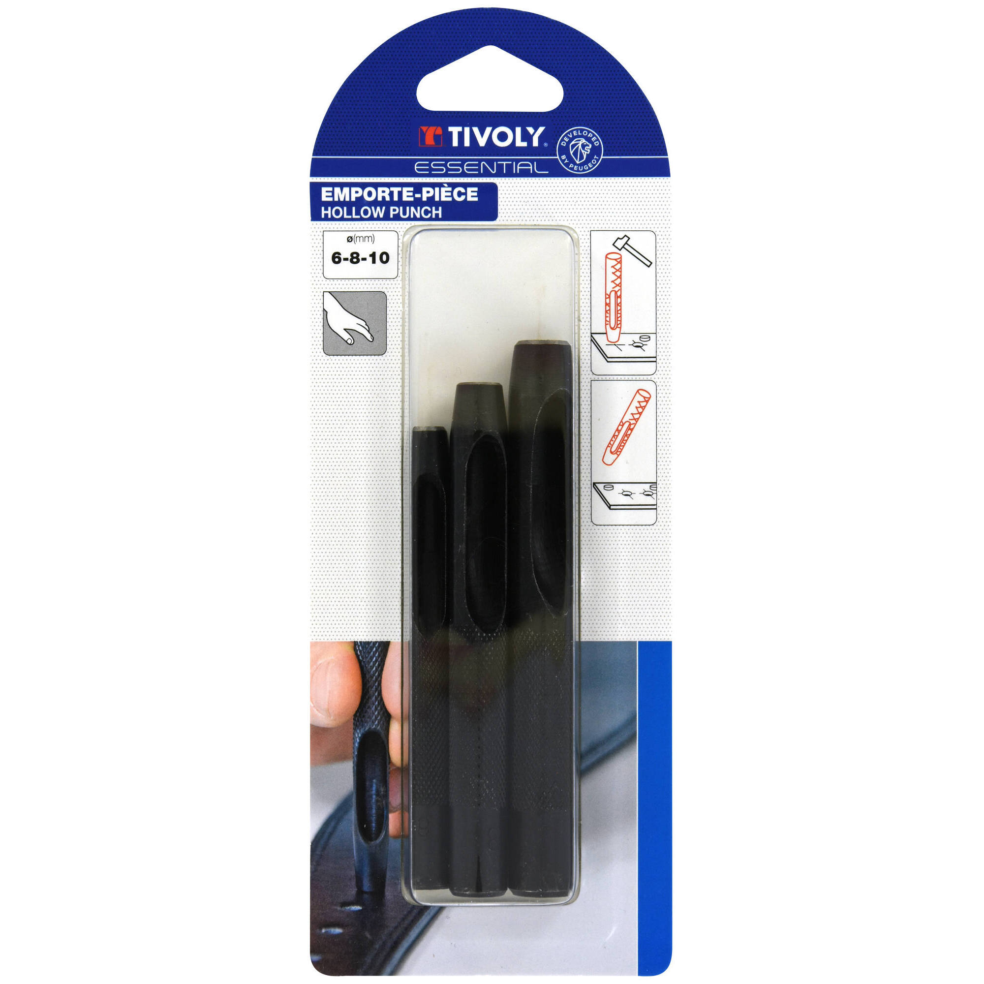 Sacabocados Ø6-8-10mm