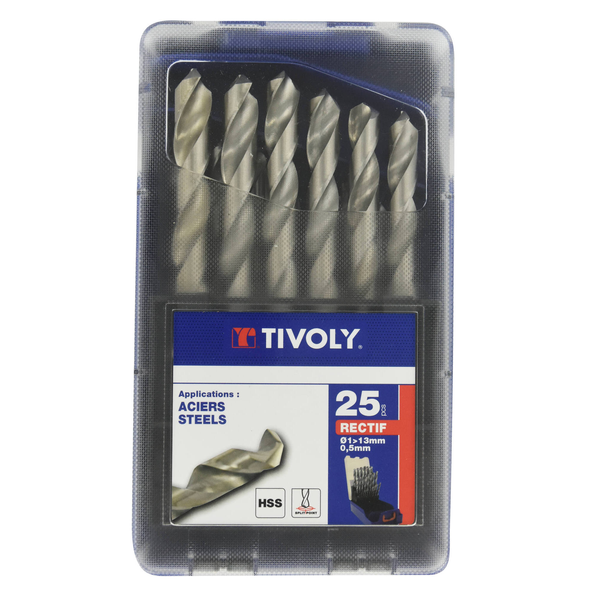 25 brocas para metal HSS rectificadas, punta en cruz Ø 1 a 13 mm