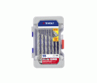 11452070001 - 18 brocas para metales HSS rectificadas, punta en cruz Ø 2 a 10 mm