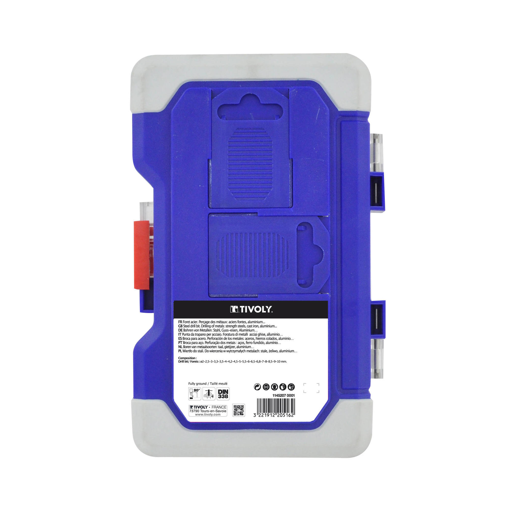 18 brocas para metales HSS rectificadas, punta en cruz Ø 2 a 10 mm