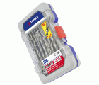 26 piezas -25 brocas para metales HSS rectificadas, punta en cruz Ø 2 a 13 mm + 1 fresa para avellanar HSS Ø 16,5 mm