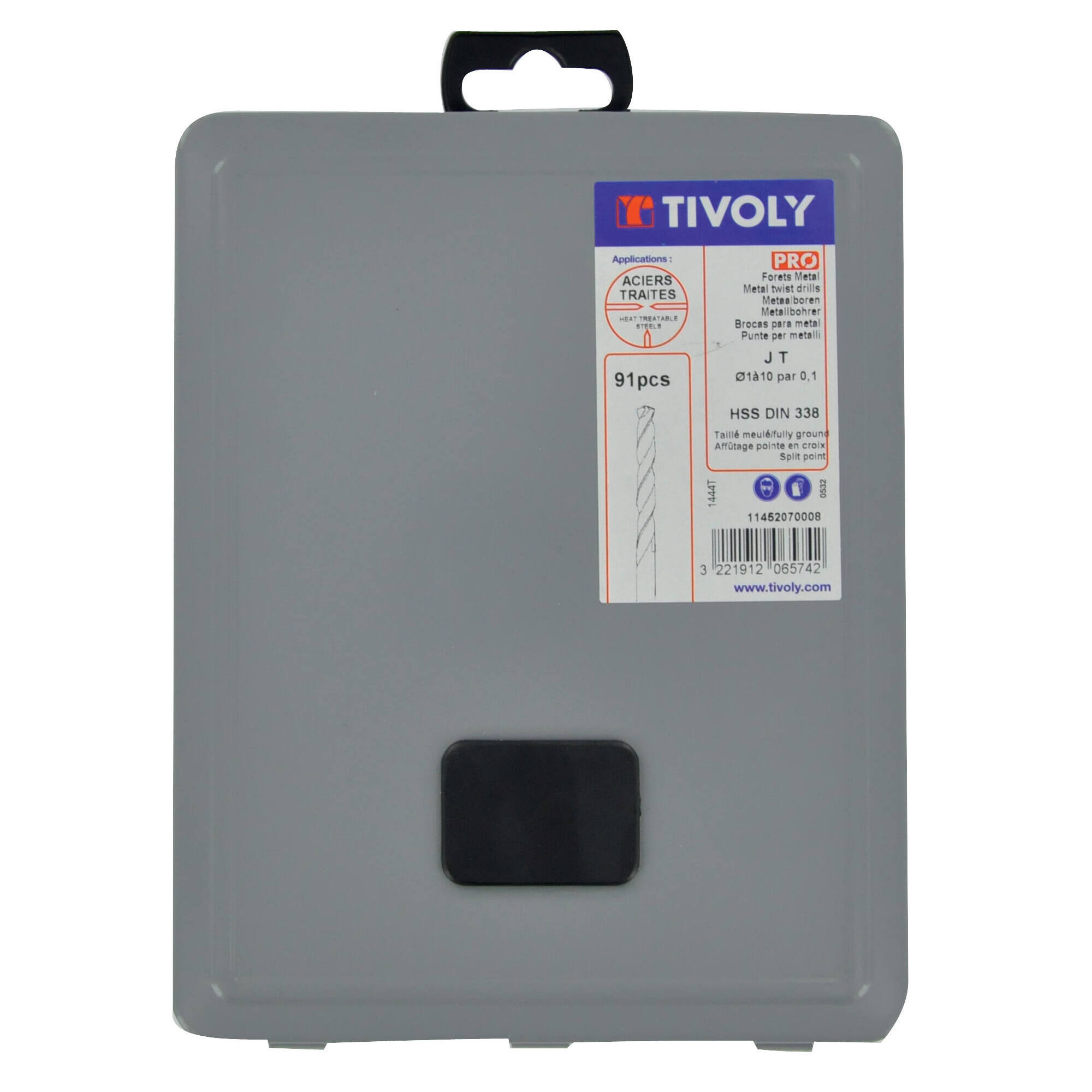 91 brocas para metales HSS rectificadas, punta en cruz Ø 1 a 10 mm por 1/10 ESSENTIAL