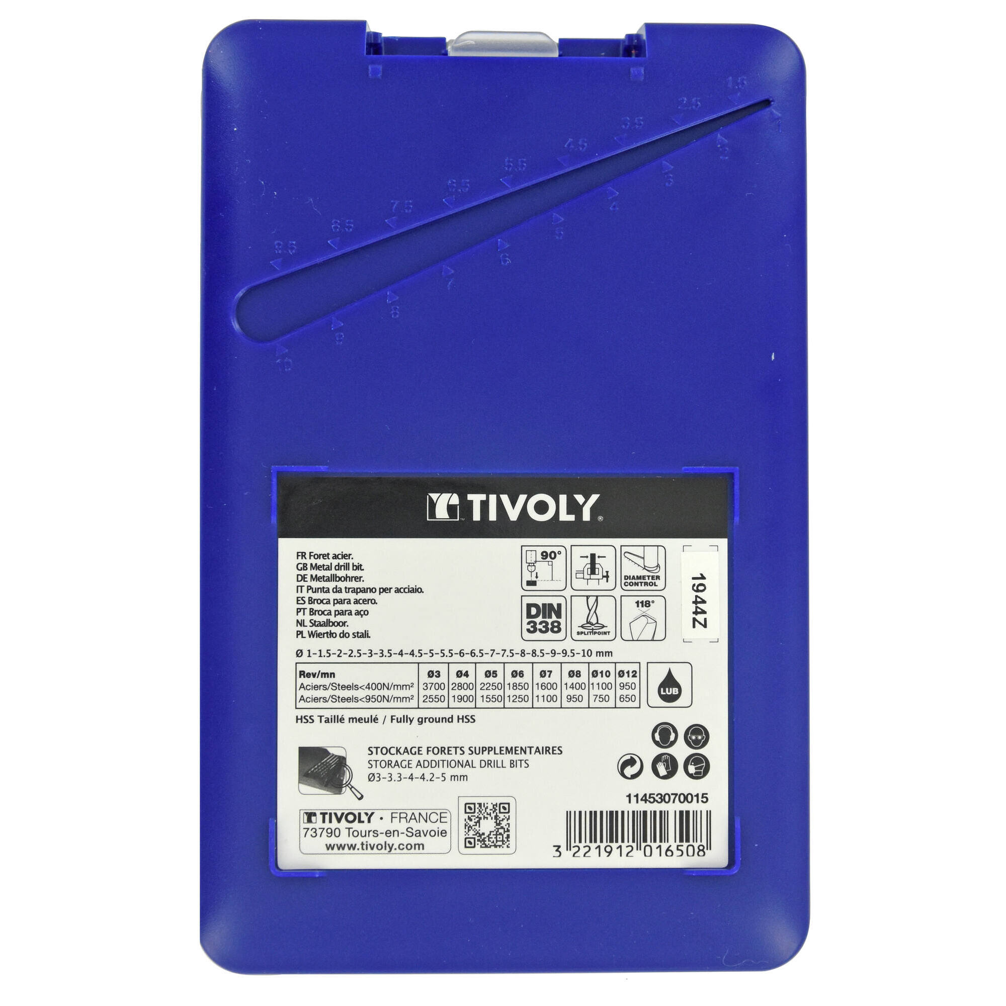 19 brocas para metales HSS STEAM rectificadas punta en cruz Ø 1 a 10 mm por 1/2 ESSENTIAL