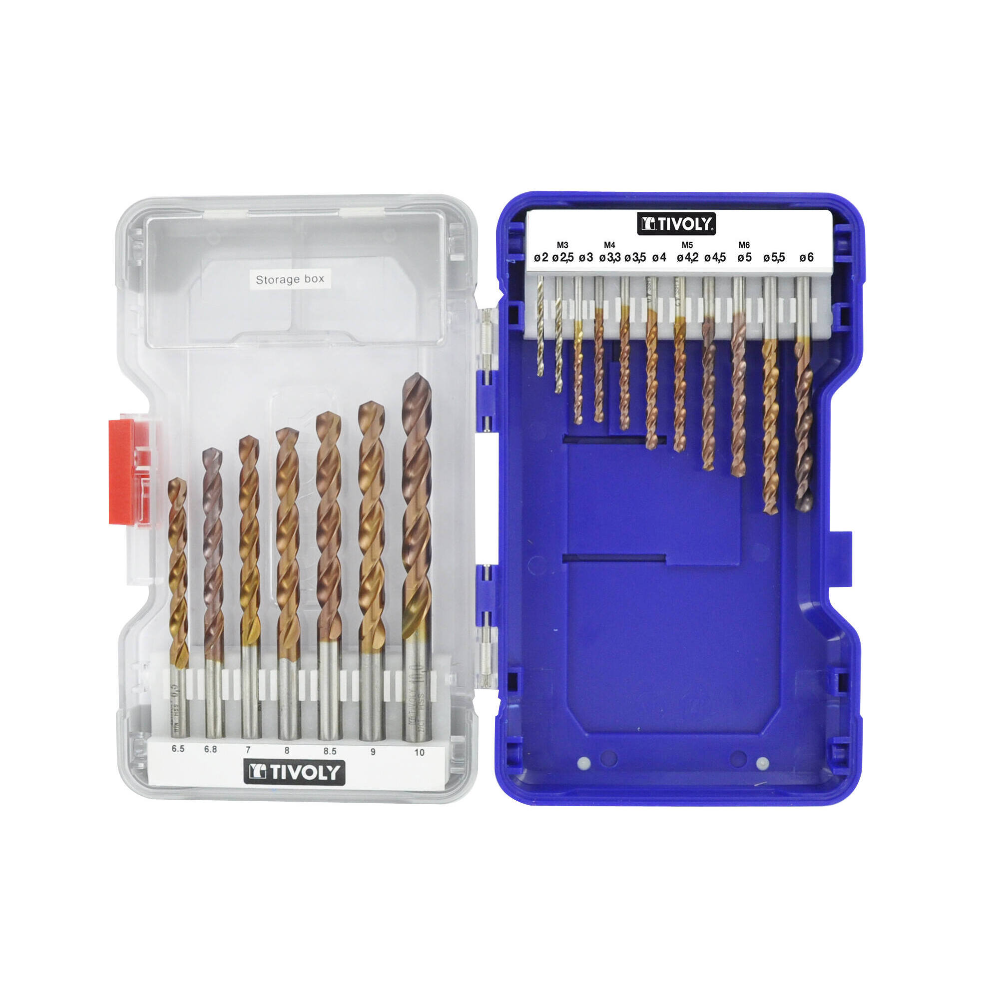 18 brocas para metal FURIUS HSS con recubrimiento FUSIO punta en cruz Ø 2 a 10 mm PREMIUM