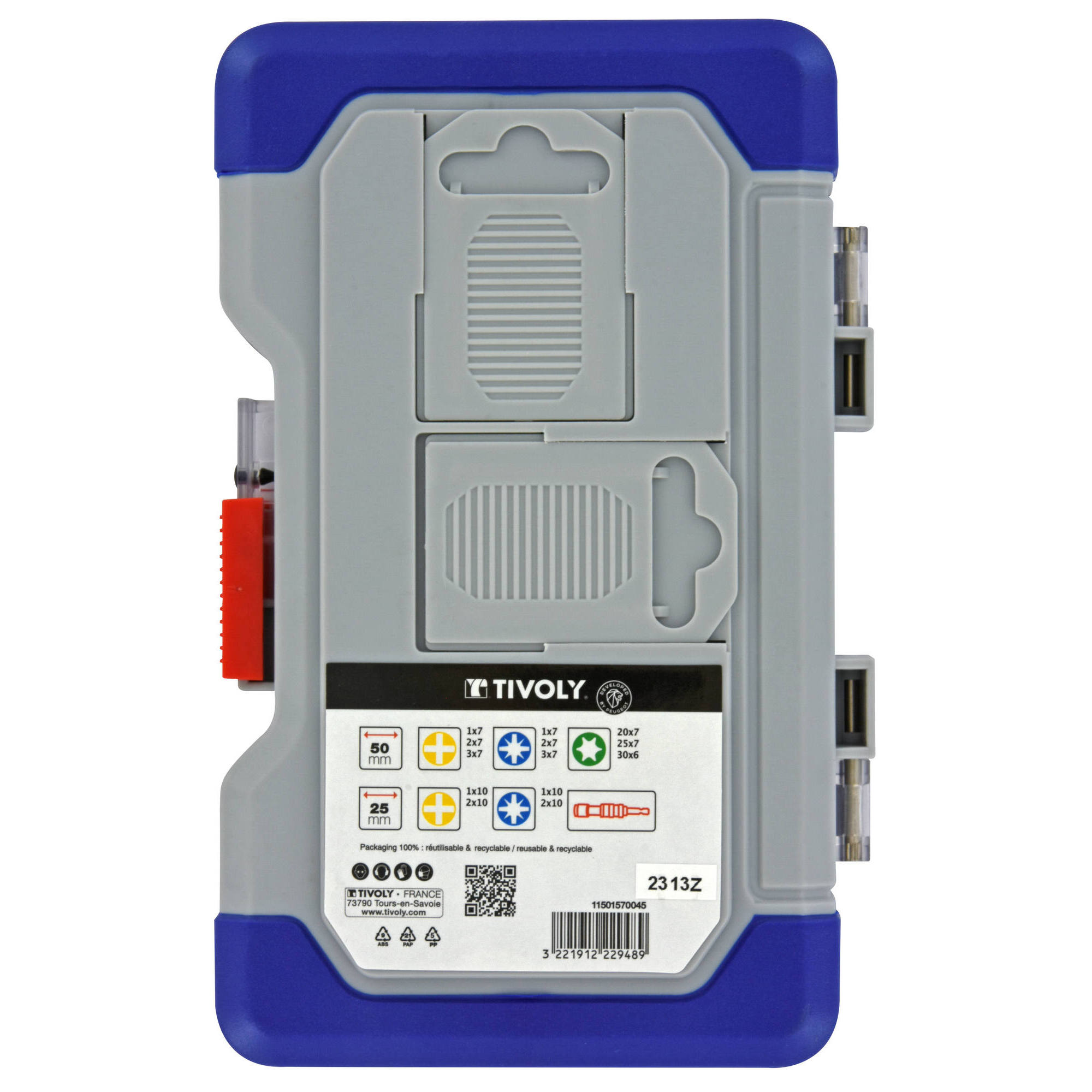 103 piezas -Puntas L. 25- 50 mm + 1 Portapuntas magnético de cambio rápido