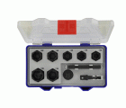 10 piezas -7 vasos de extracción 3/8" Ø 10 a 19 mm + accesorios -IMPACTO