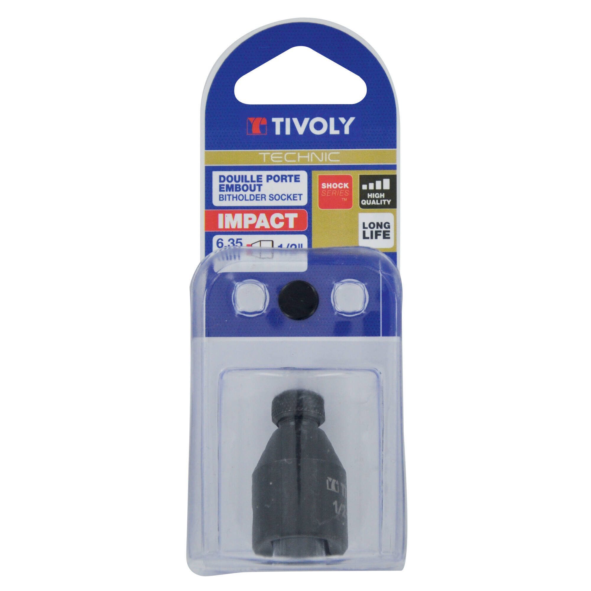 Porta-puntas para llave de impacto hexagonal 6,35 mm > M 1/2" -IMPACTO -Para llaves de vaso H 1/2"