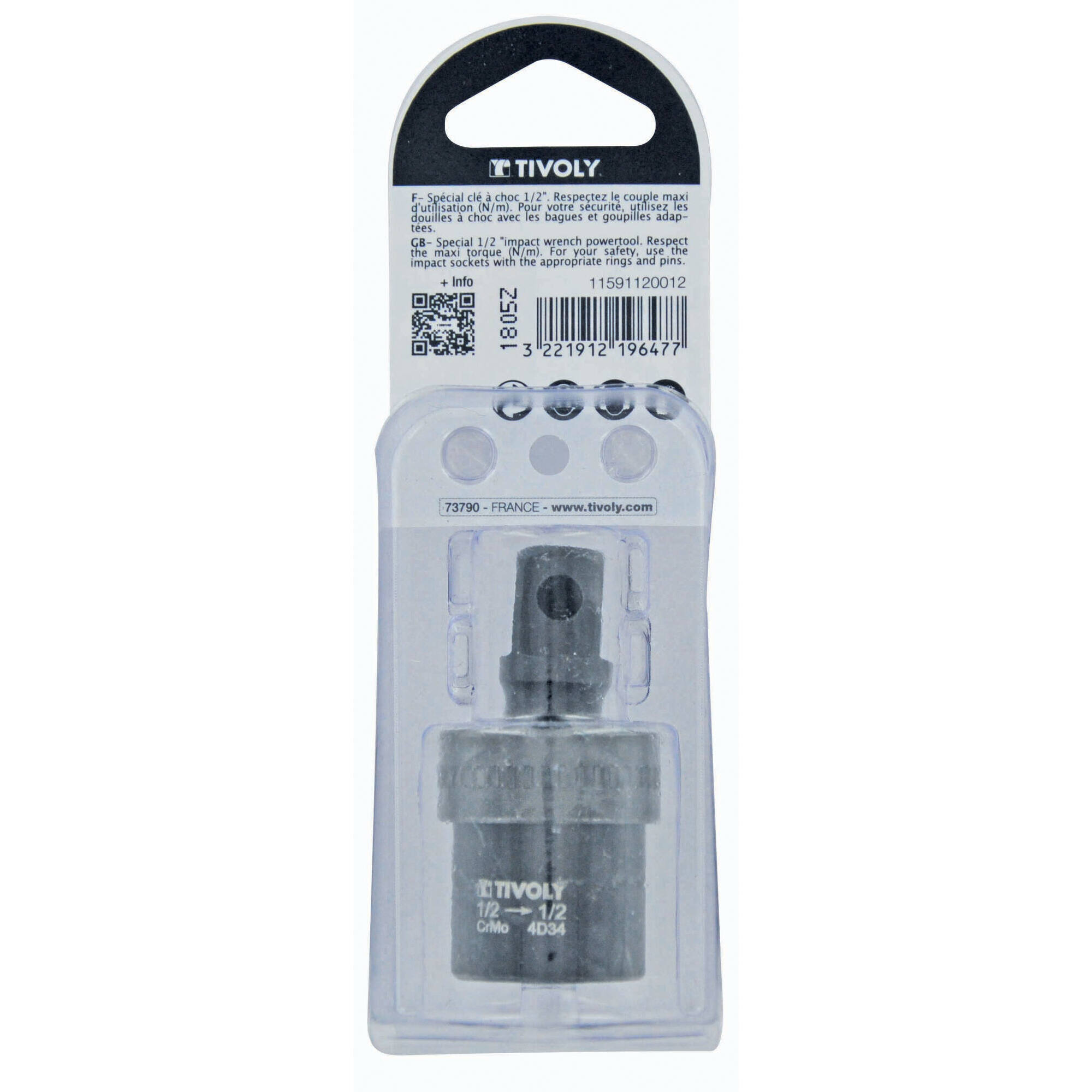 Cardán de impacto H 1/2" -IMPACTO -Para tornillo hexagonal macho