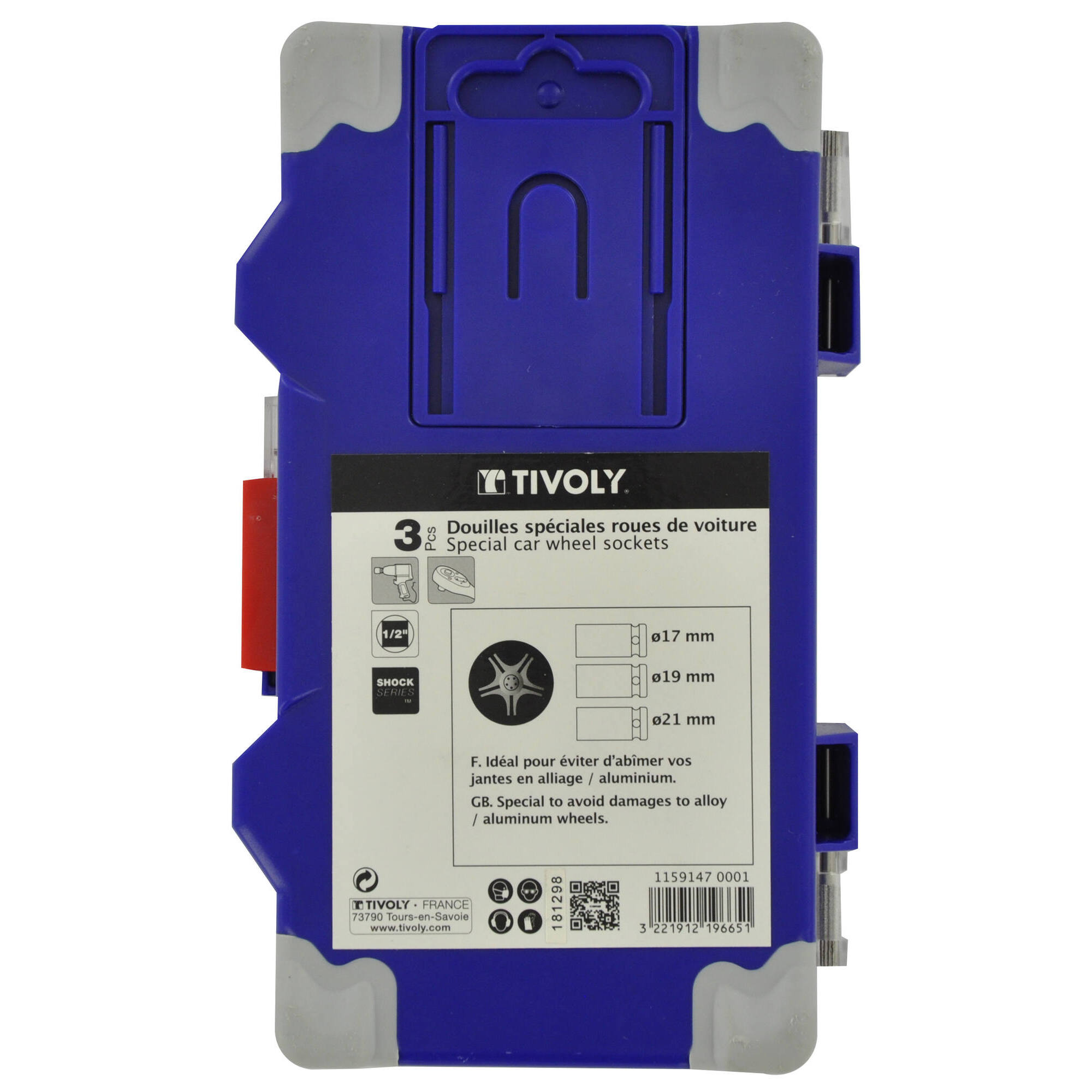 3 piezas -Llaves de impacto largas Ø 17 a 21mm -Especial ruedas de vehículos -IMPACTO