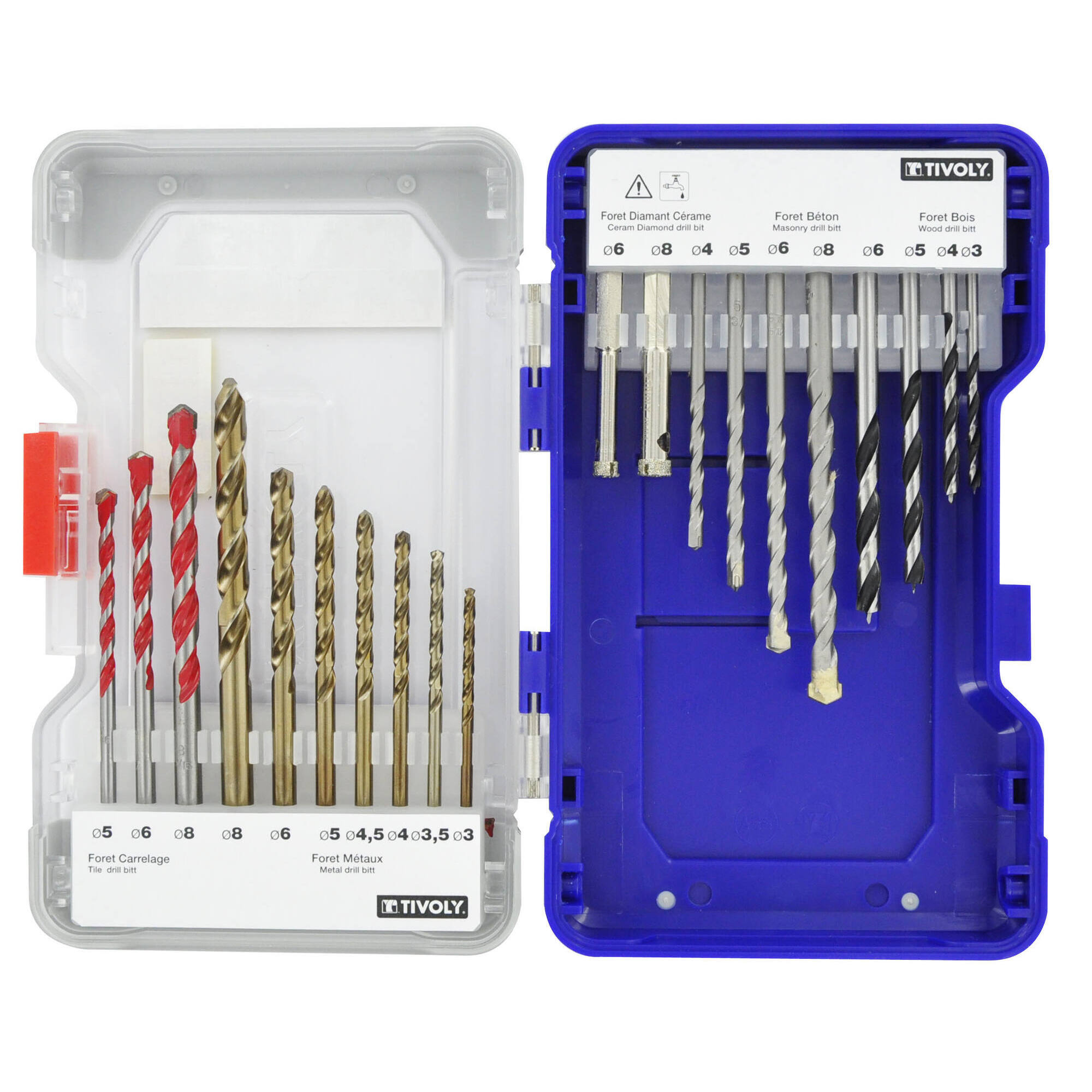 20 piezas -Caja RANGER -Brocas mixtas multimaterial