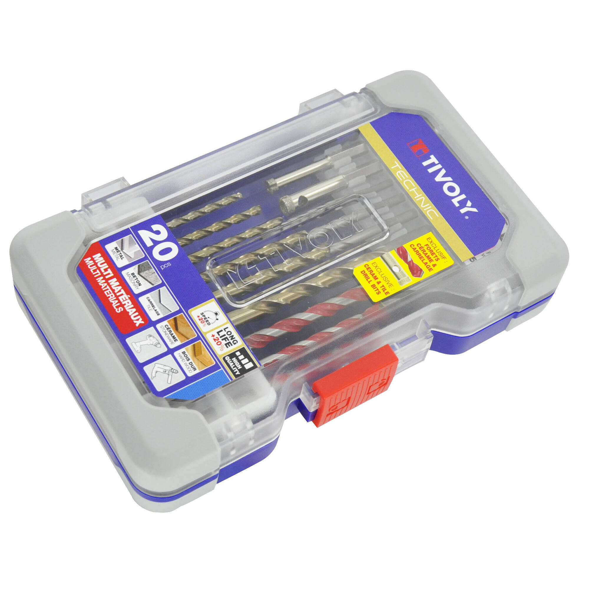 20 piezas -Caja RANGER -Brocas mixtas multimaterial