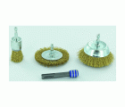 4 piezas: 3 cepillos para madera + 1 adaptador SDS+