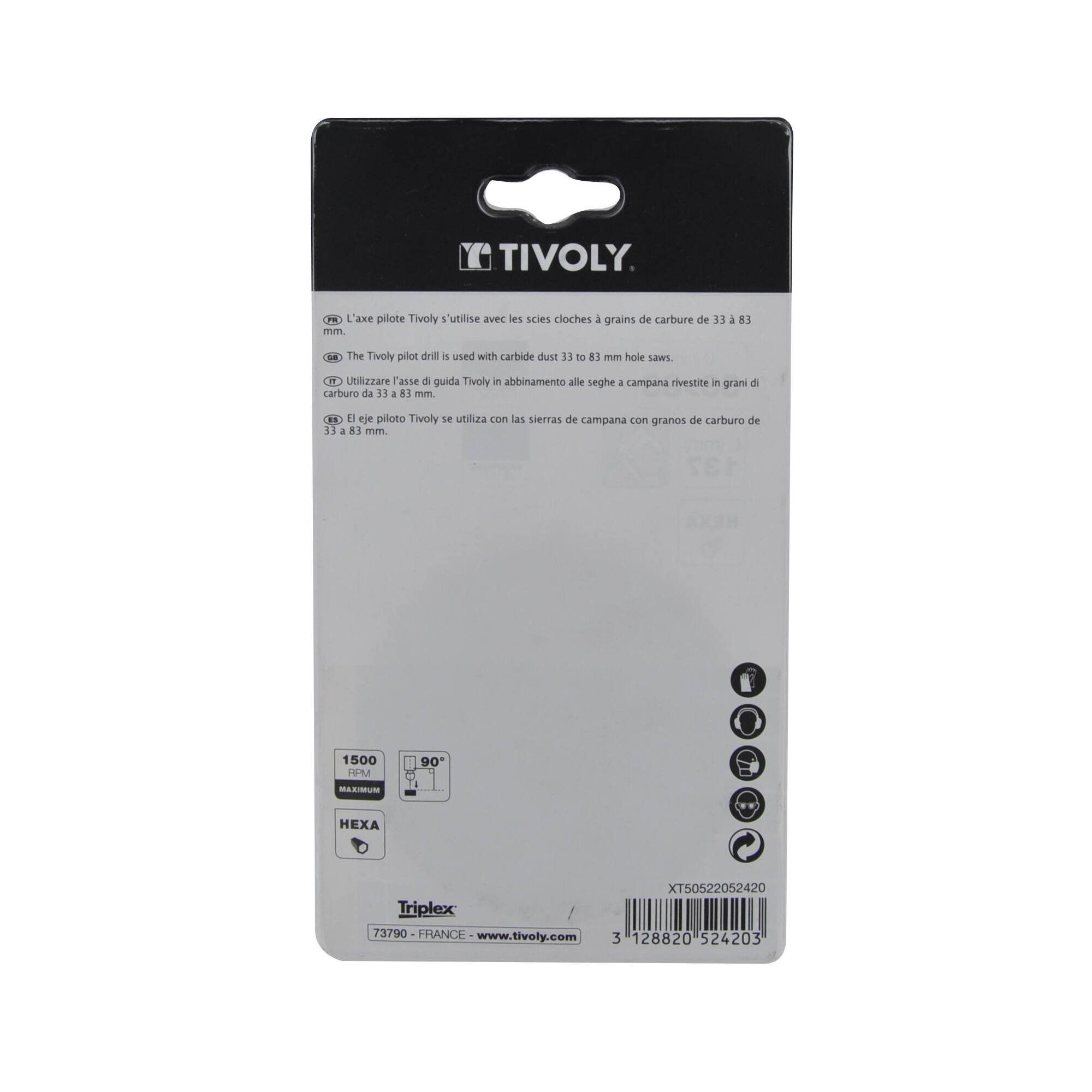 Base con sistema de fijación con muescas y guía de 137 mm de longitud