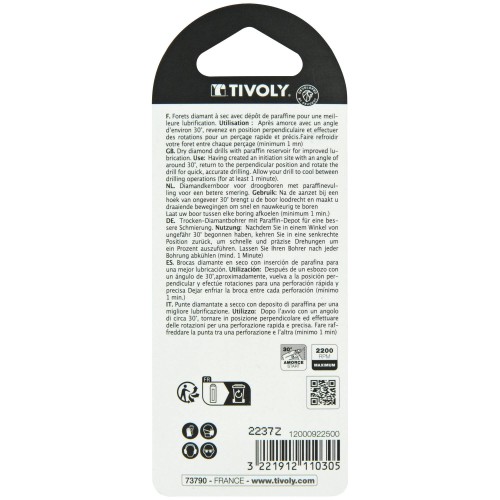 Ø: 25 / Sierra corona diamante corte en seco (Estuche blíster) / H: 43
