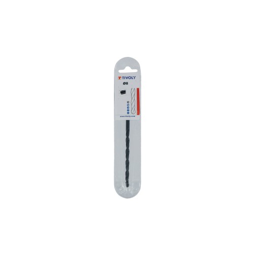 Ø: 2 / L: 85 / Broca para metal HSS laminada -Serie larga -Mango cilíndrico (Funda plástico)