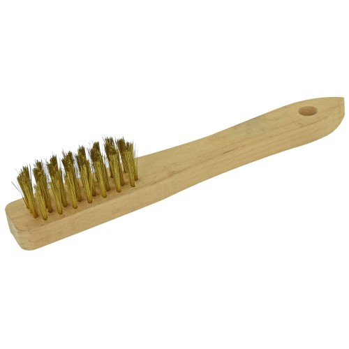 Cepillo para BUGÍAS- Mango de madera FSC - Hilos de latón (Granel) / Latón corrugado / 0.20