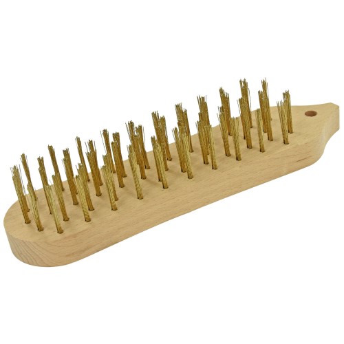 Cepillo VIOLÍN -Mango de madera FSC - Hilos de acero o latón (Granel) / Acero latonado corrugado / 0.33
