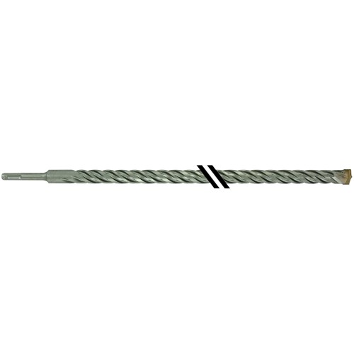 Ø: 22 / Broca para hormigón 2 cortes SPEEDER2 -L. 1000 mm -Punta de centrado -Cuádruple ranura -SDS+ (Gancho SDS colgante) / L: 1000