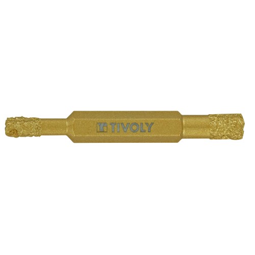 Ø: 6/8 / Broca REVERSIBLE diamantada corte en seco -Mango hexagonal (Blíster) / L:
