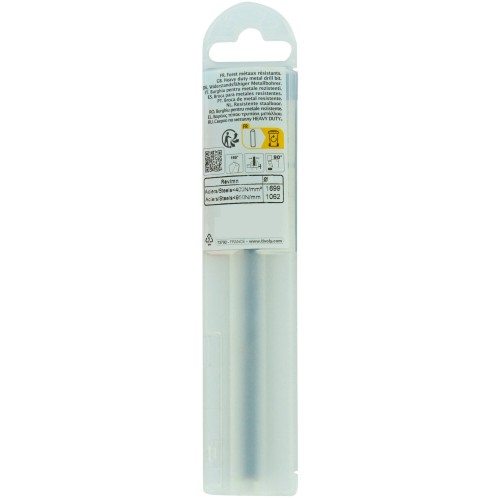 Ø: 2 / L: 85 / Broca para metal HSS -Tratamiento STEAM -DIN340 -h8 -Serie larga -Afilado split Point (Funda plástico)
