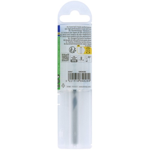Ø: 5 / Broca para madera de 3 puntas -Mango cilíndrico -Graduada SLR (Funda plástico) / L: 86