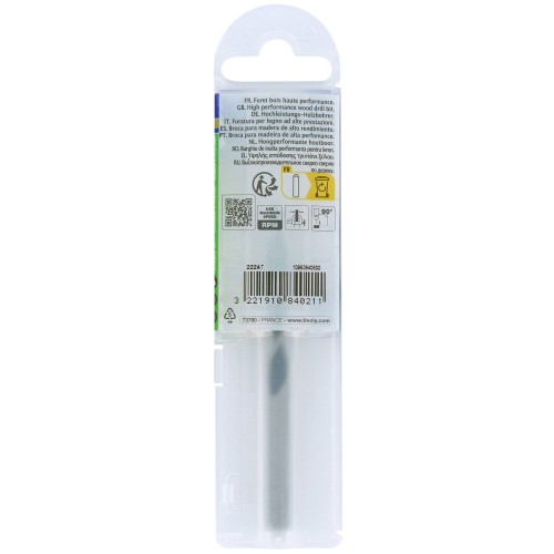 Ø: 6 / Broca para madera de 3 puntas -Mango cilíndrico -Graduada SLR (Funda plástico) / L: 93