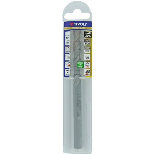 Ø: 12 / Broca para hormigón -Placa de Metal Duro con punta de centrado -Mango cilíndrico de 3 caras planas -Graduada SLR (Funda plástico) / L: 150