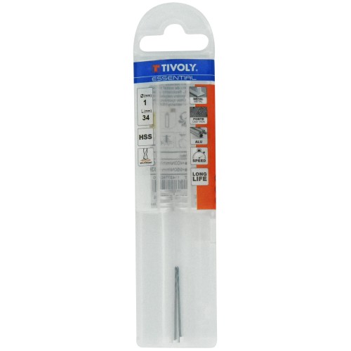 Ø: 1 / L: 34 / Broca para metal HSS -Afilado SPLIT POINT (Funda plástico)