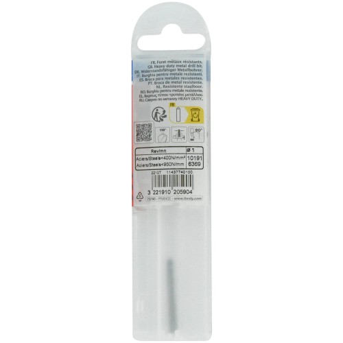 Ø: 1 / L: 34 / Broca para metal HSS -Afilado SPLIT POINT (Funda plástico)
