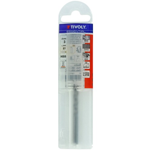 Ø: 3 / L: 61 / Broca para metal HSS -Afilado SPLIT POINT (Funda plástico)