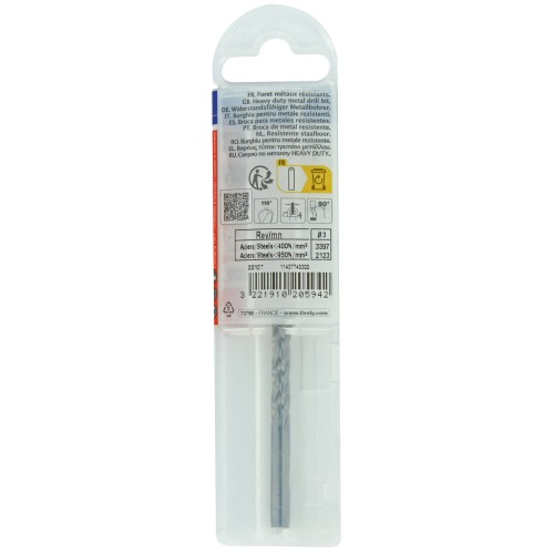 Ø: 3 / L: 61 / Broca para metal HSS -Afilado SPLIT POINT (Funda plástico)