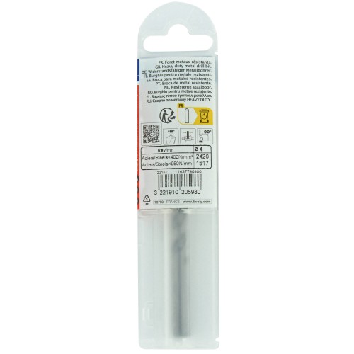 Ø: 4 / L: 75 / Broca para metal HSS -Afilado SPLIT POINT (Funda plástico)
