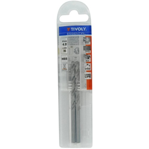 Ø: 4.8 / L: 86 / Broca para metal HSS -Afilado SPLIT POINT (Funda plástico)