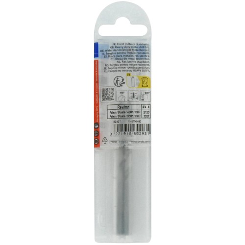Ø: 4.8 / L: 86 / Broca para metal HSS -Afilado SPLIT POINT (Funda plástico)