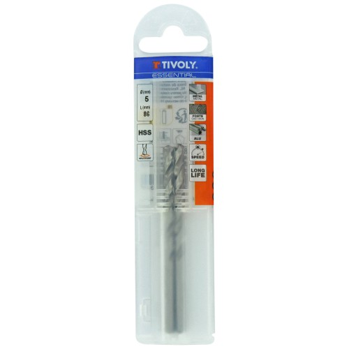 Ø: 5 / L: 86 / Broca para metal HSS -Afilado SPLIT POINT (Funda plástico)
